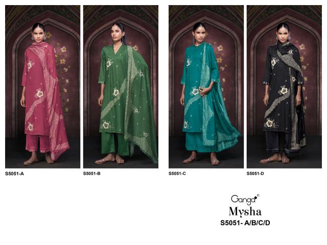 Ganga mysha 5051 wholesale dress materials in gujarat